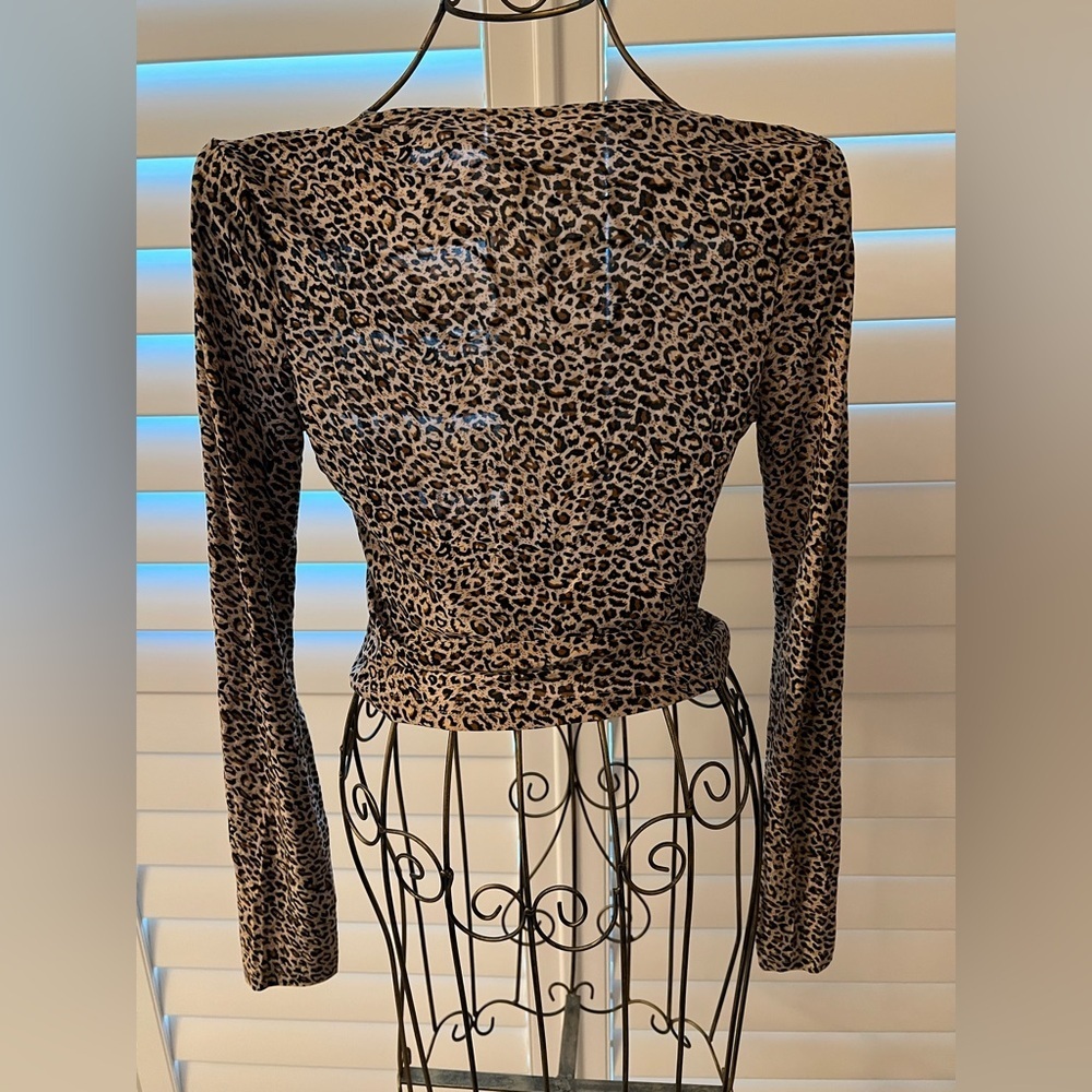 Leopard Print Long Sleeve Top